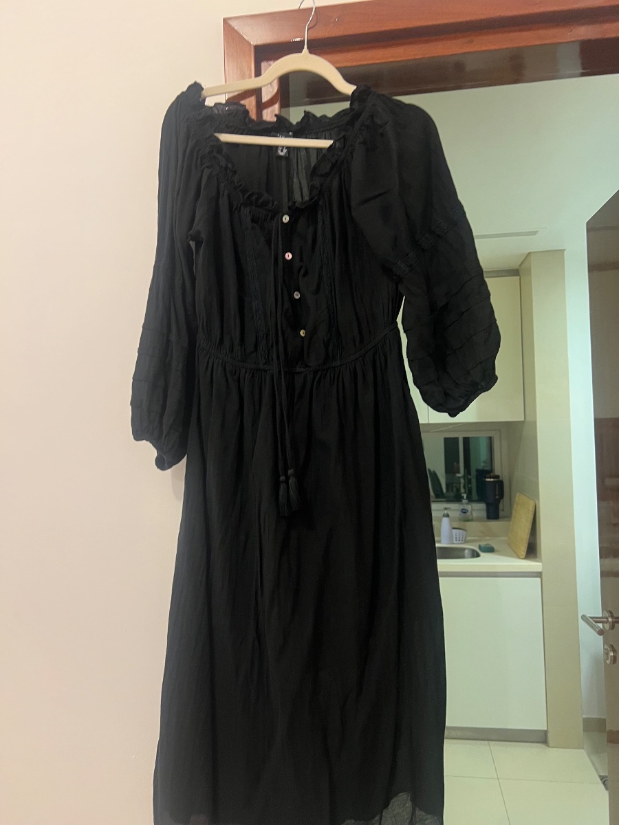 ASOS Black midi dress