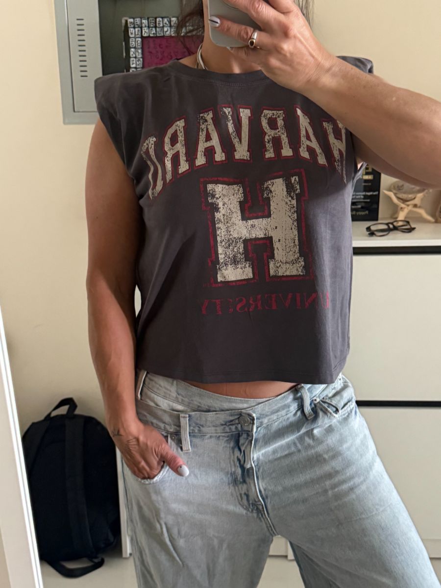 Zara Harvard University Sleeveless Top Small