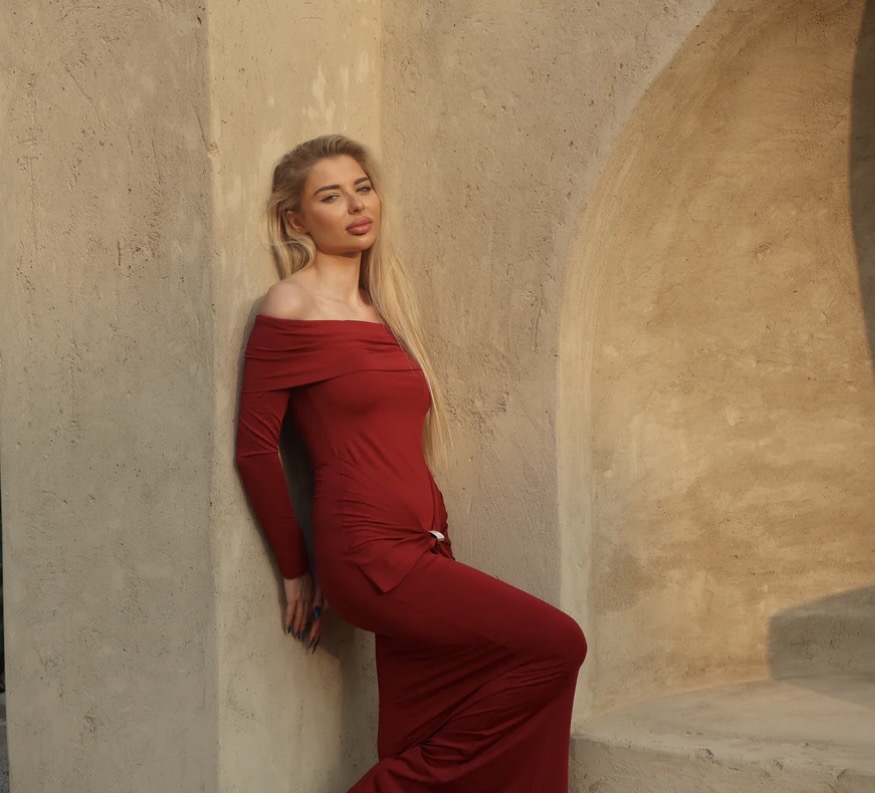 Love Lake Red Off The Shoulder Maxi photo 3