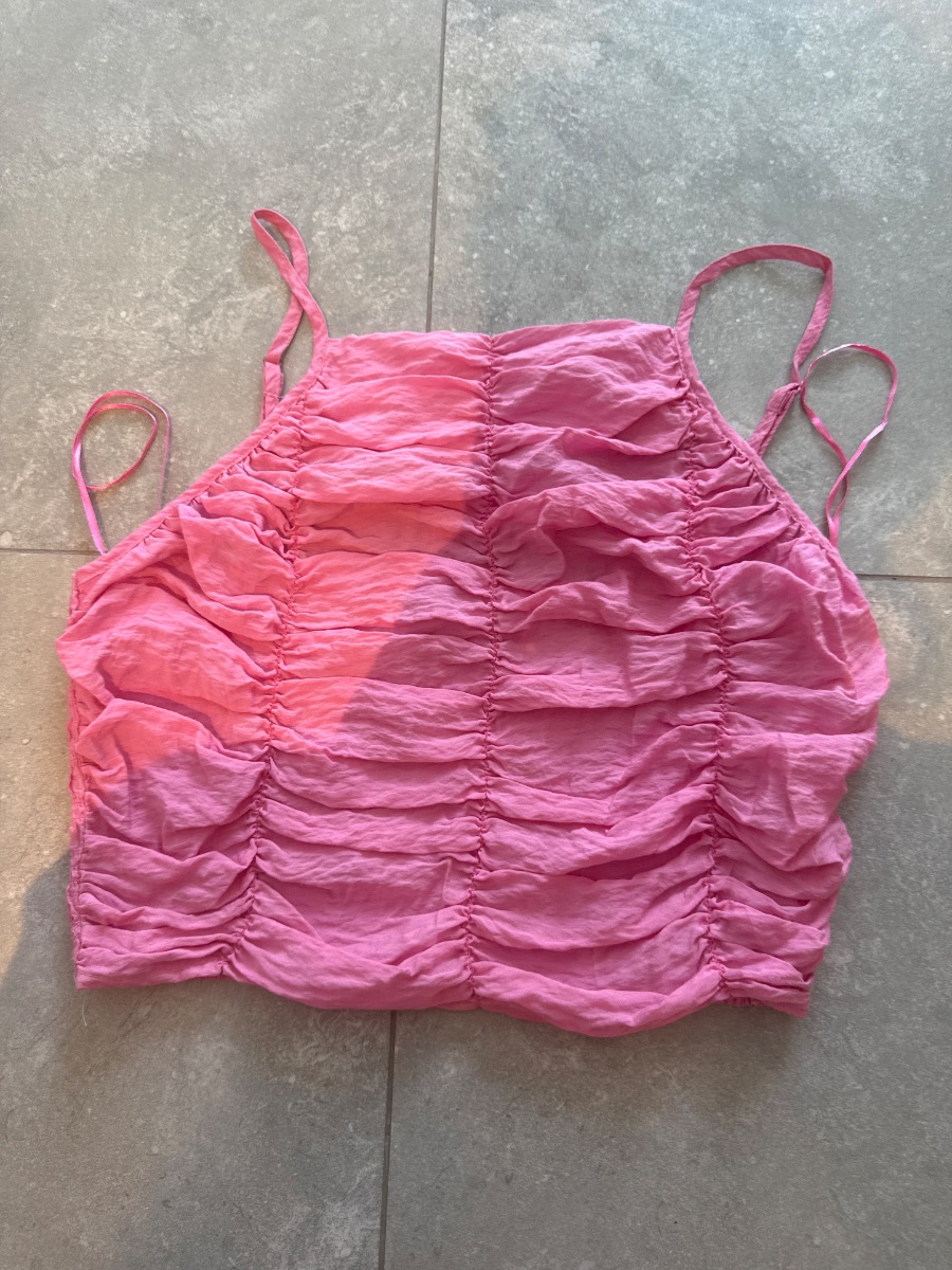 Zara Ruched Tank Top – Pink