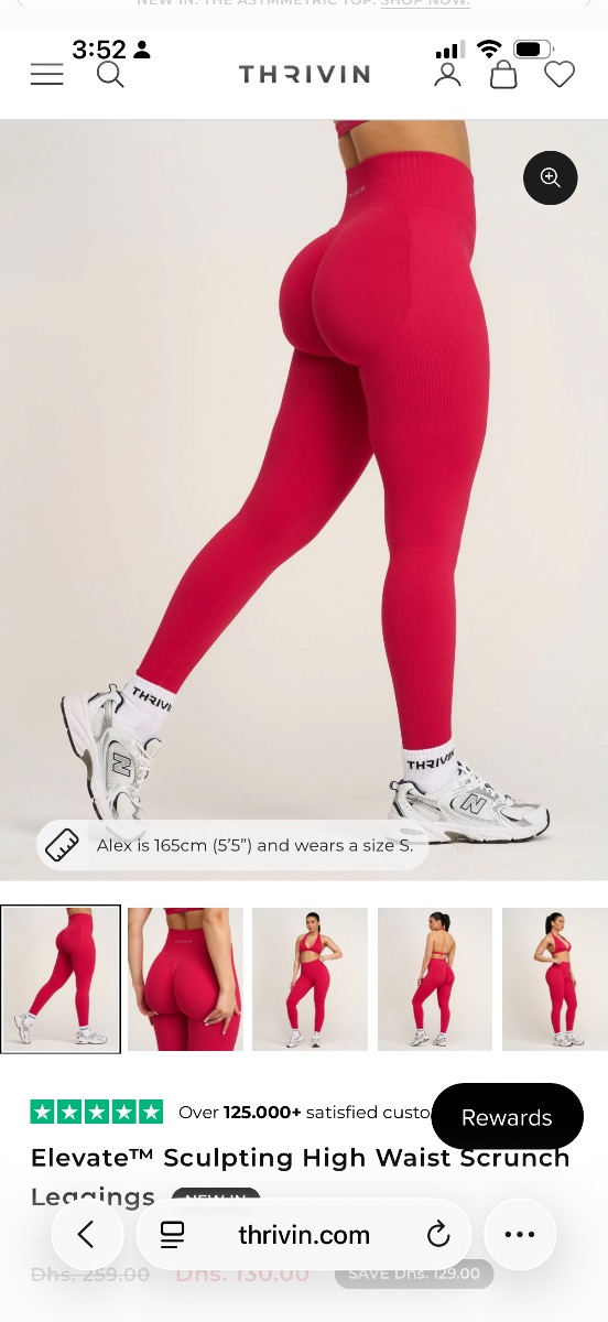 Thrivin Activewear Thrivin Gym Leggings Strawberry Activewear