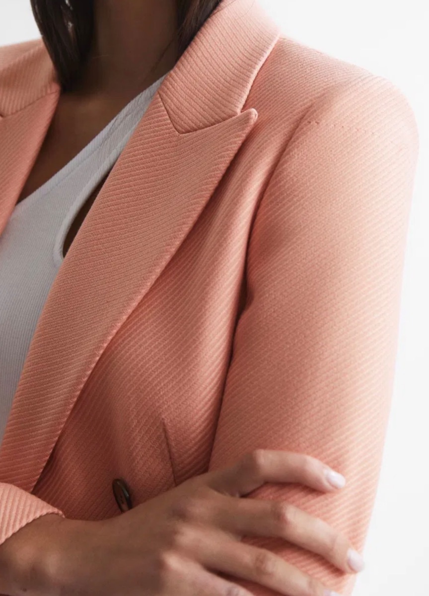 Brand New Reiss Pink Double-Breasted Blazer with Tags photo 3