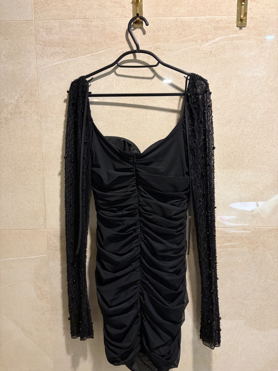 Oh Polly Embellished Black Mini Dress photo 2