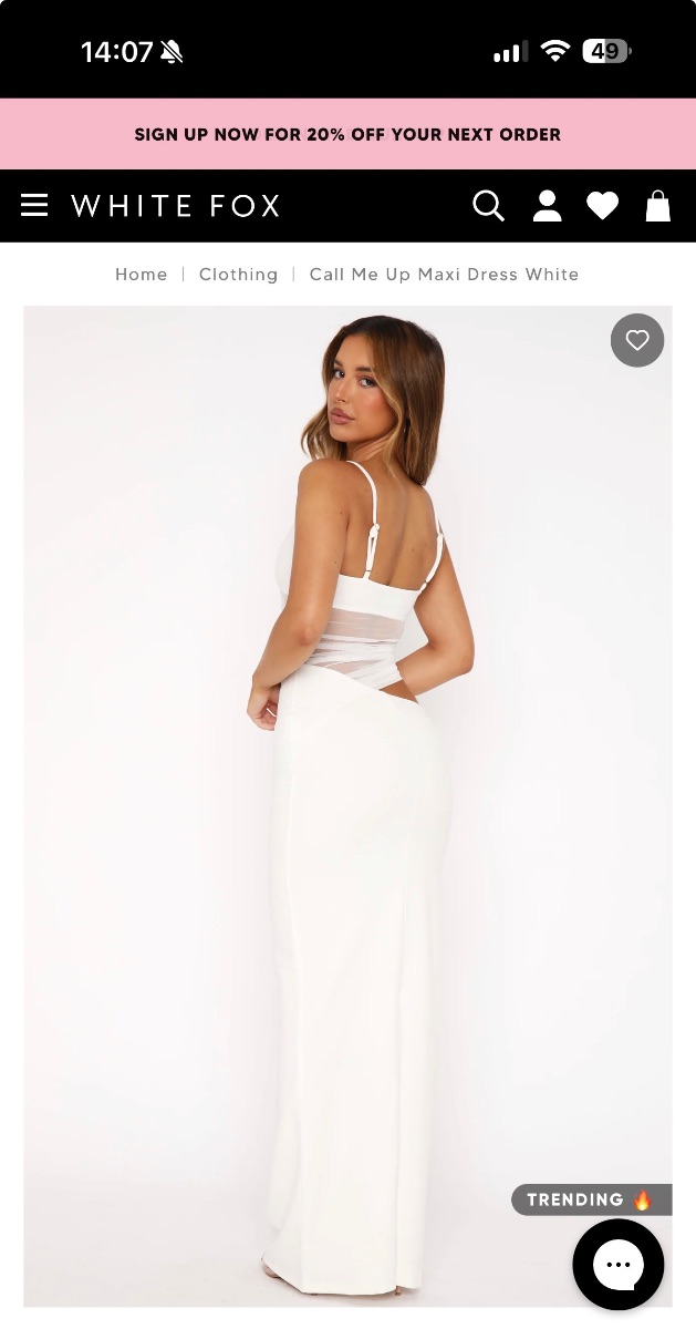 White Fox White long maxi dress photo 3