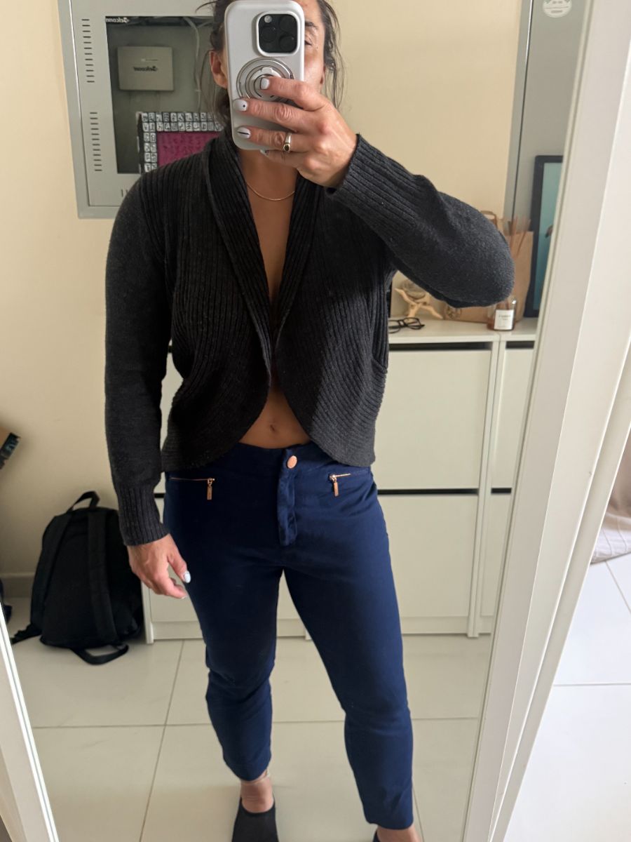 H&M Basic Navy Cardigan Medium photo 2