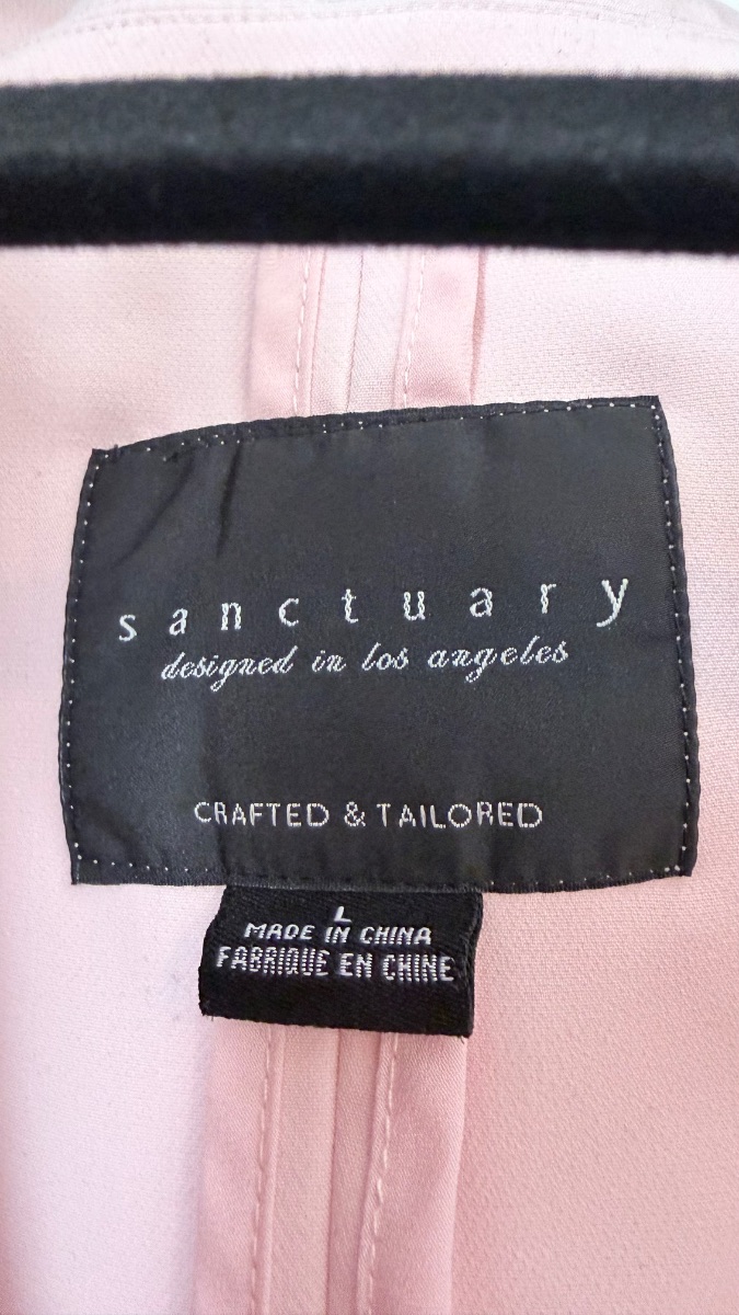Sanctuary Pale Pink Single-Button Blazer – Size L photo 3