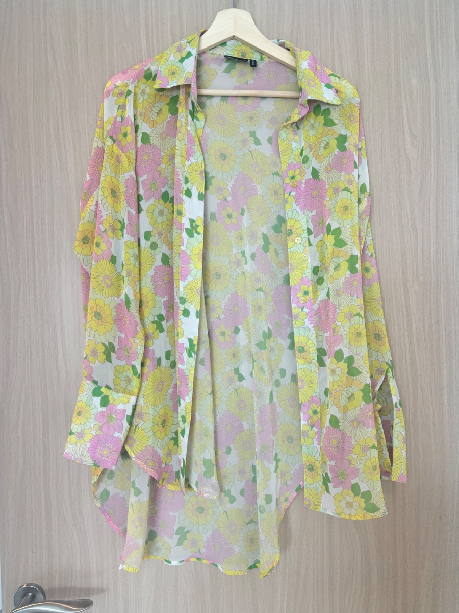 ASOS Floral print longline shirt