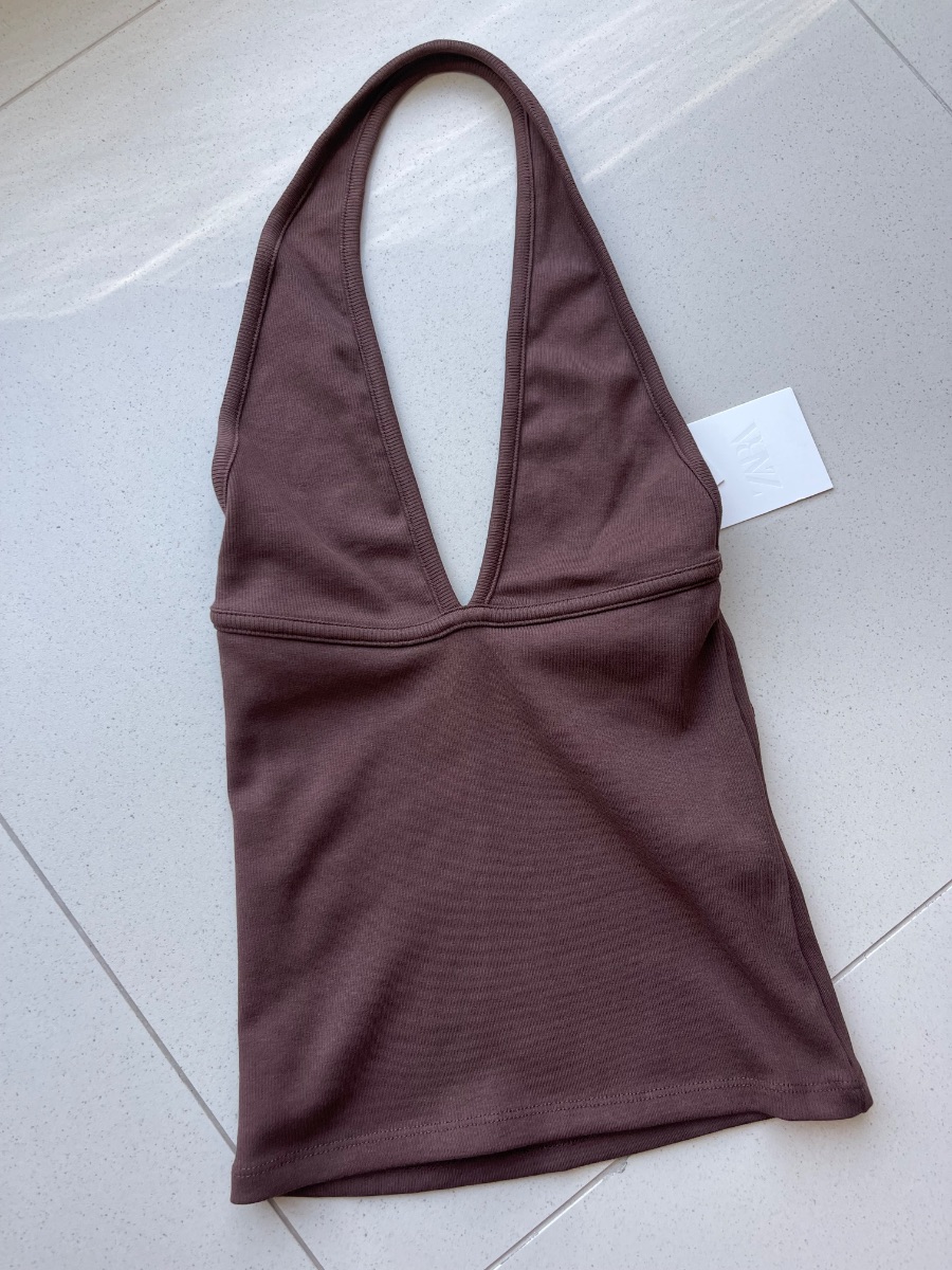 Zara Jersey Halter Neck Top
