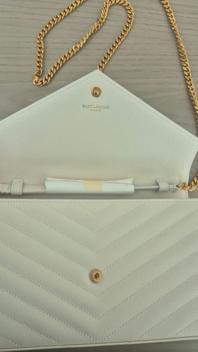 Saint Laurent (YSL) Cassandre Envelope Chain Wallet photo 3