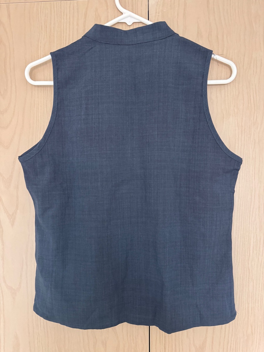 Shein sleeveless navy 2 pieces set photo 3