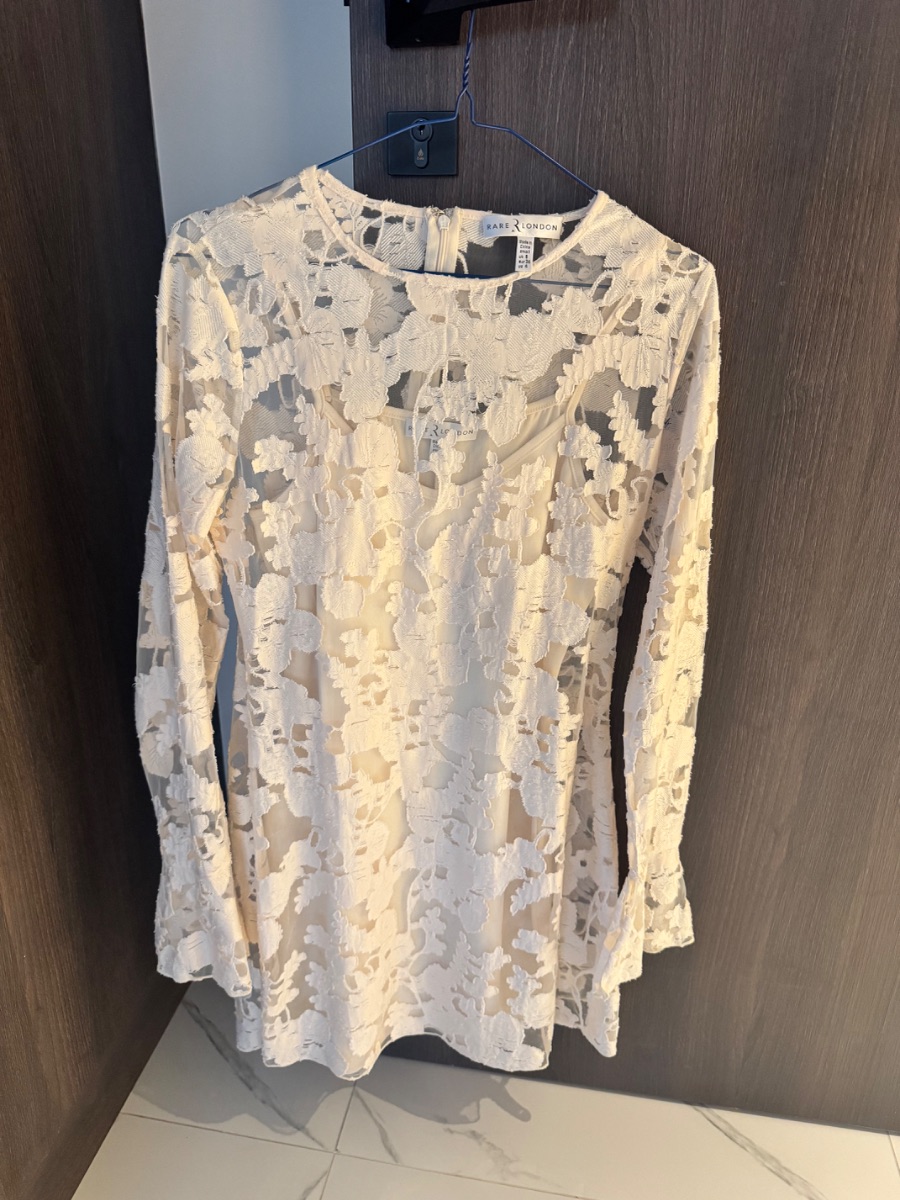 Cream Mini Dress Rare London photo 2