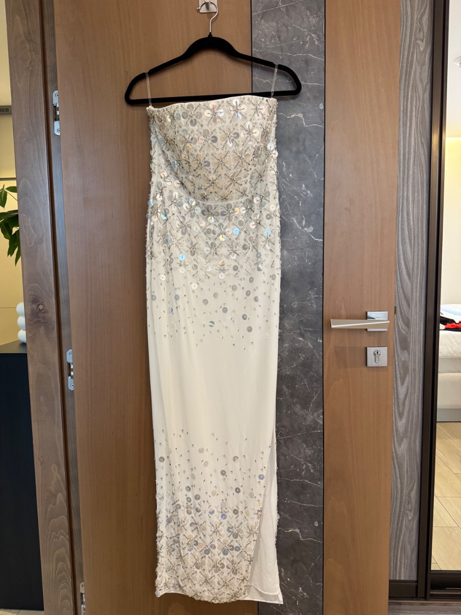 Oh Polly strapless sequin dress