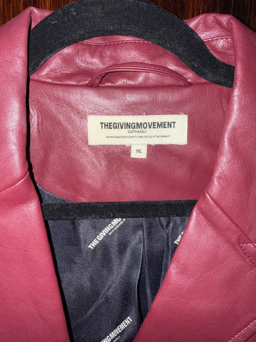 The Giving Movement The giving movment pleather skirt and blazer set photo 3