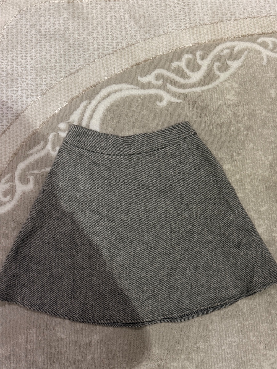 Pruva Grey A-Line Mini Skirt photo 3
