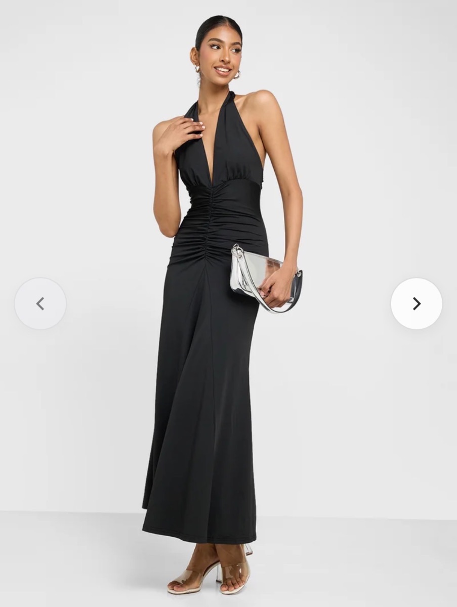 Ginger Ruched Maxi Dress Size 12