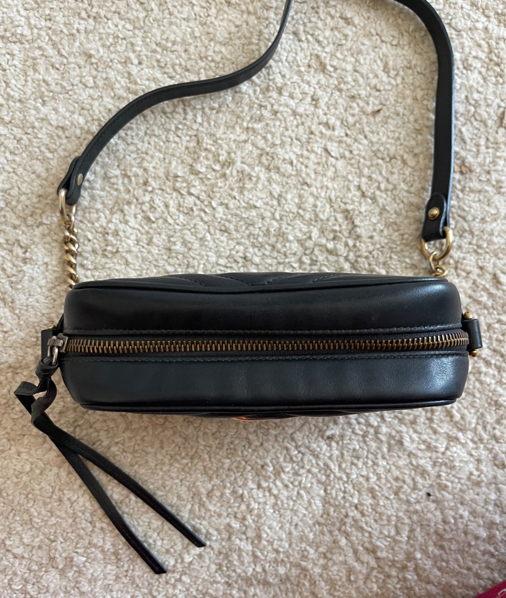 Gucci Mini GG Marmont Shoulder Bag in Black photo 3