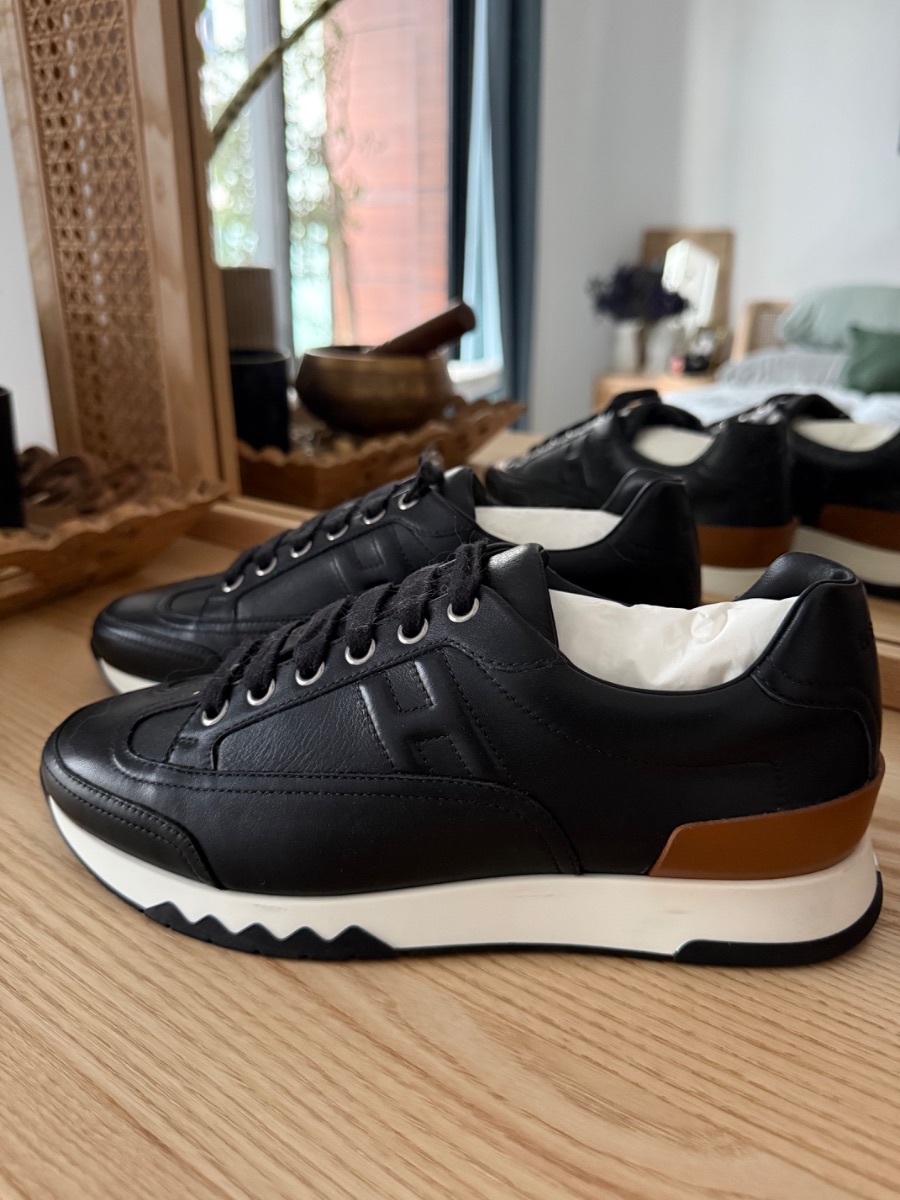 Hermes navy blue sneakers