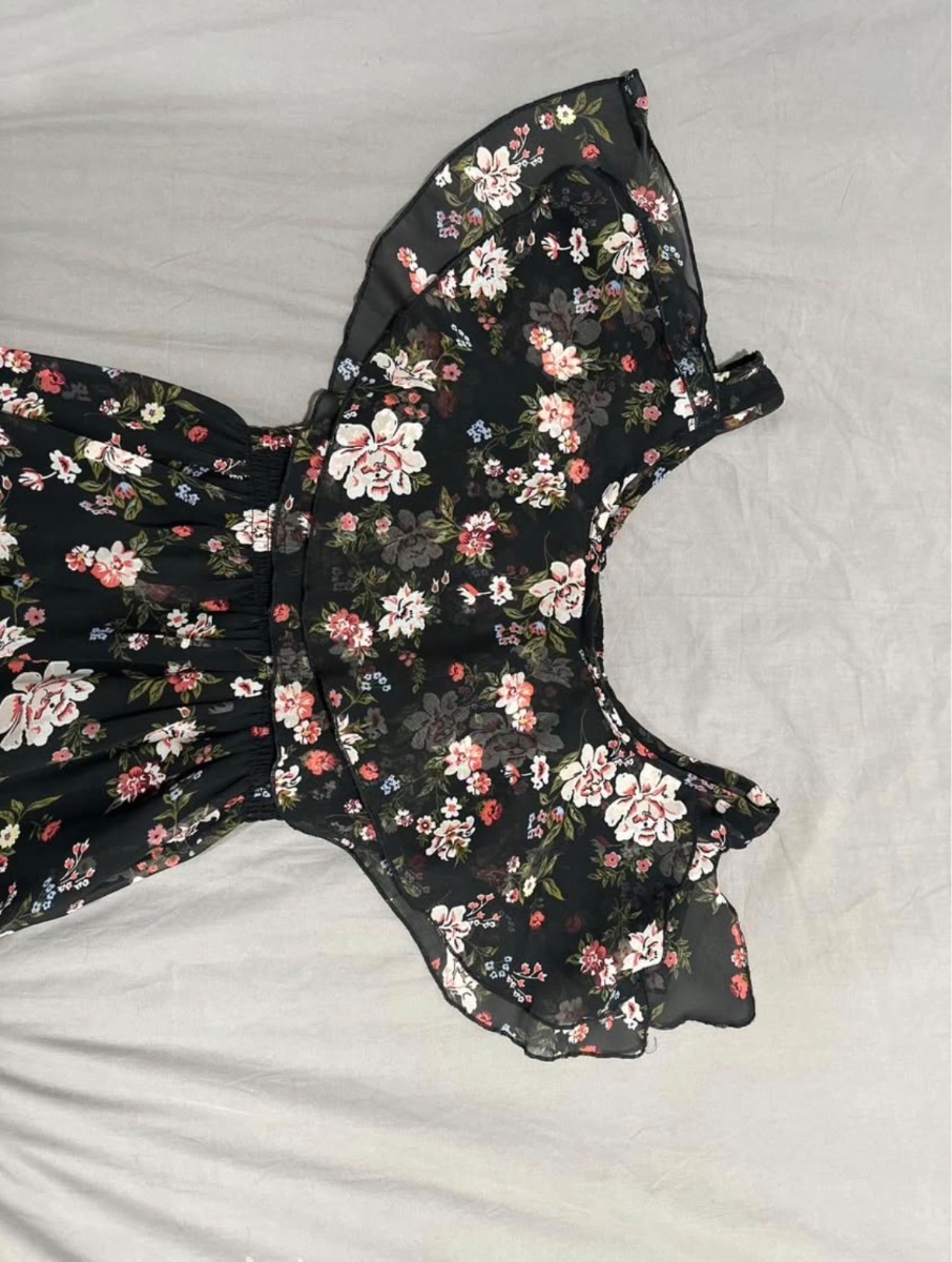 Bershka Long Floral Dress photo 2