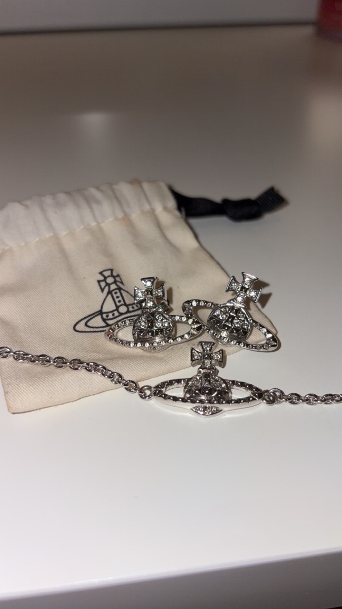 Vivienne Westwood Crystal Orb Bracelet & Earrings Set