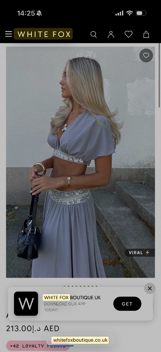 White fox two piece