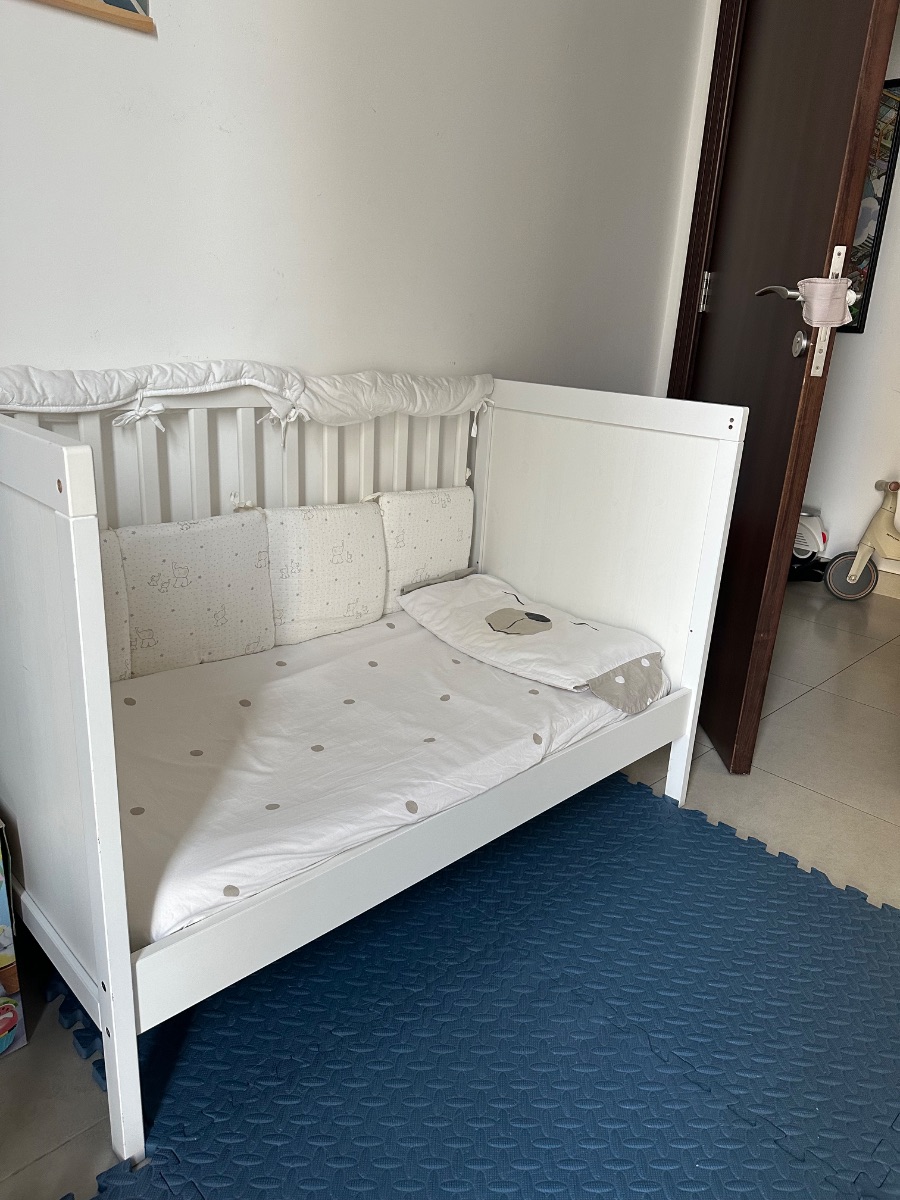 IKEA cot and mattress