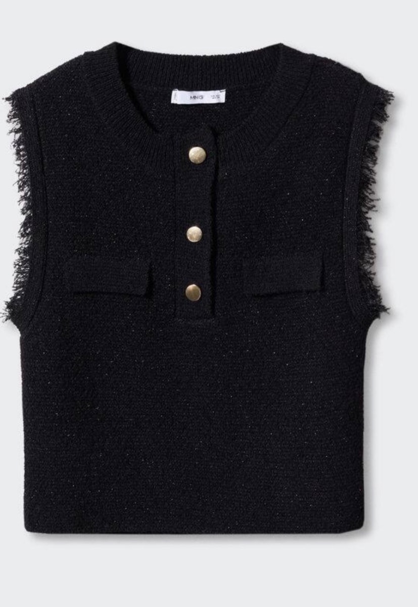 Mango Knit Top - Sz L - New With Tags