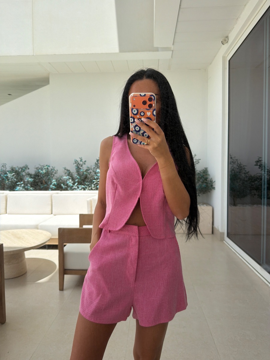 Pretty Little Thing PLT pink coord linen look photo 2