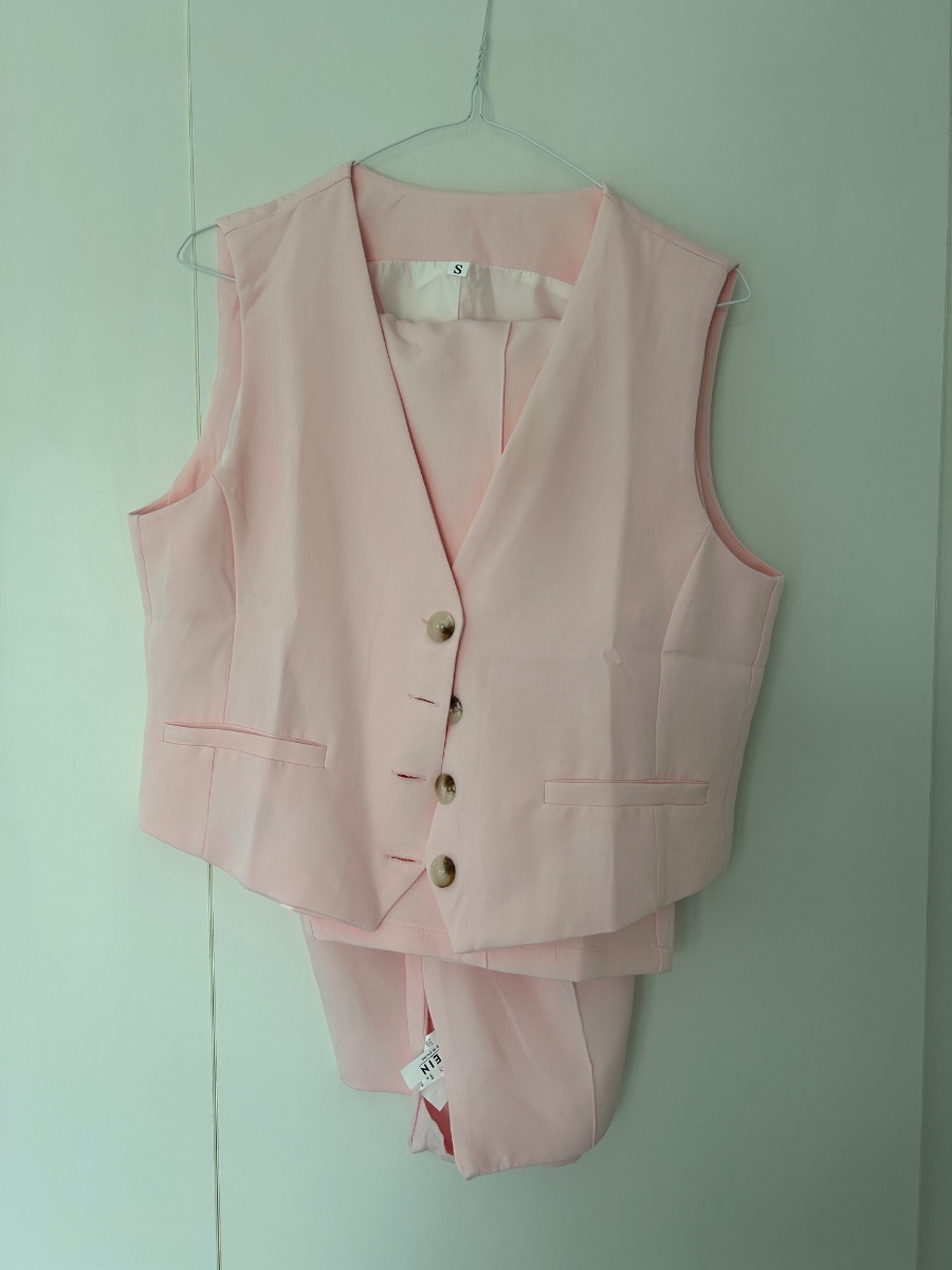 Shein Pink Trouser Suit Co-Ord