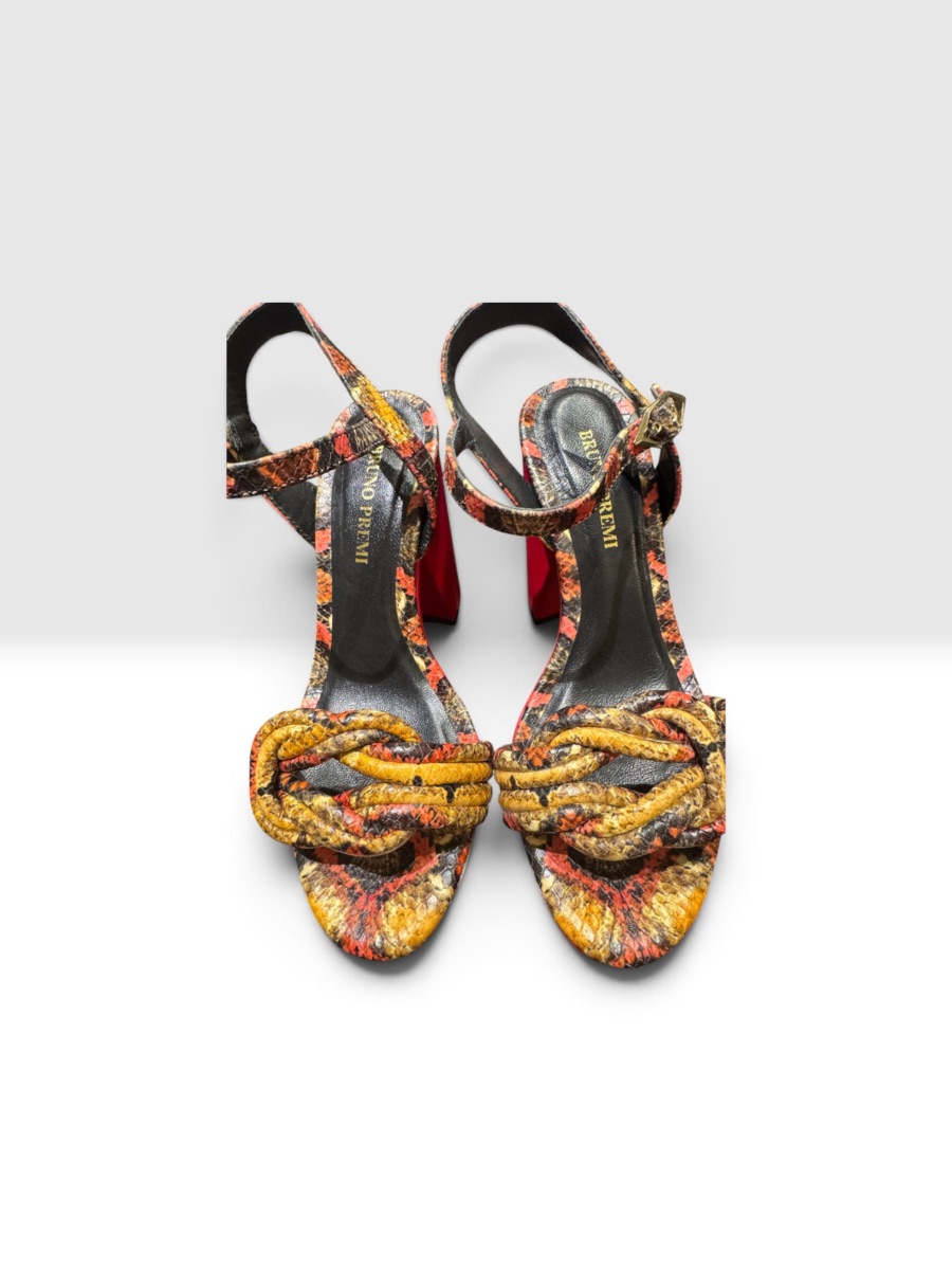 Bruno Premi Premium Snake Print Heeled Sandals photo 3
