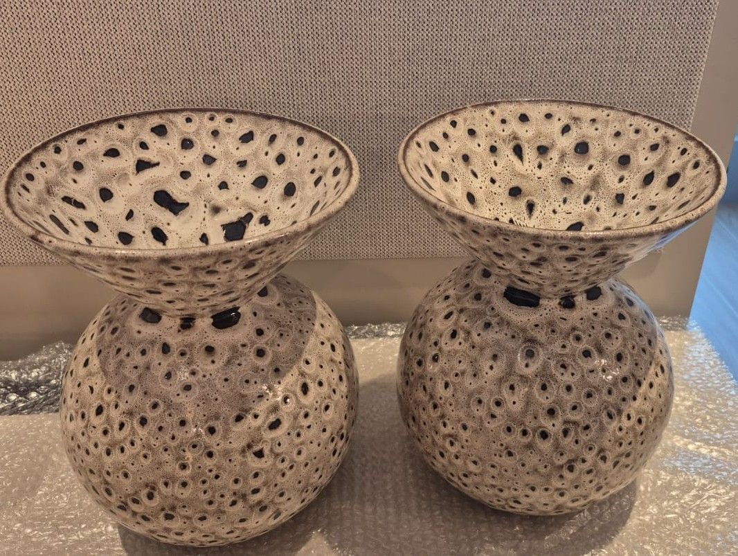 Crate & Barrel Hourglass Ceramic Vases photo 2