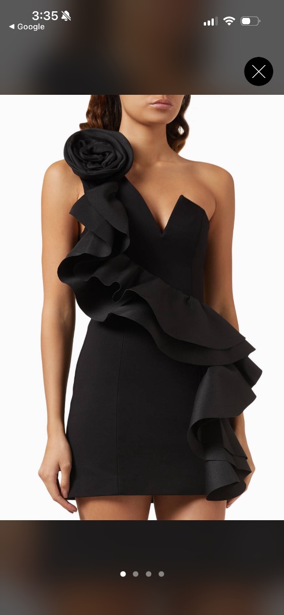 ELLIATT Halona One Shoulder Mini Dress in Viscose Blend