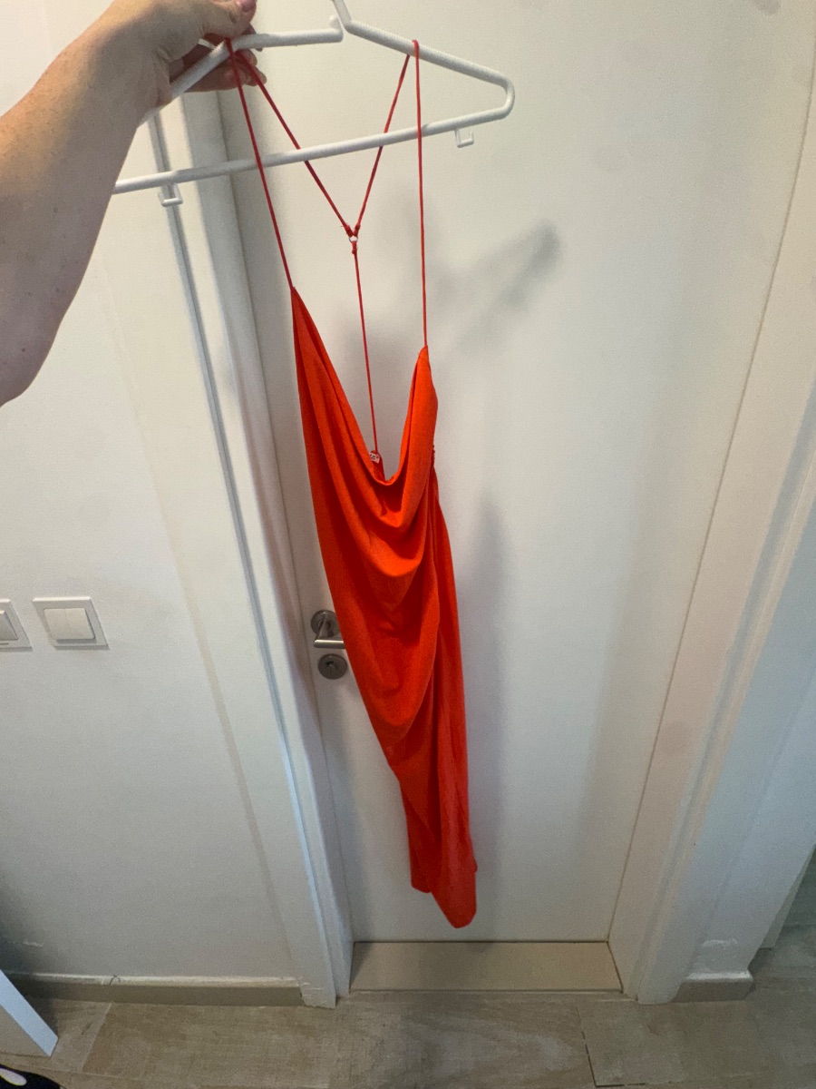 Pull&Bear Orange/red pull and bear maxi dress