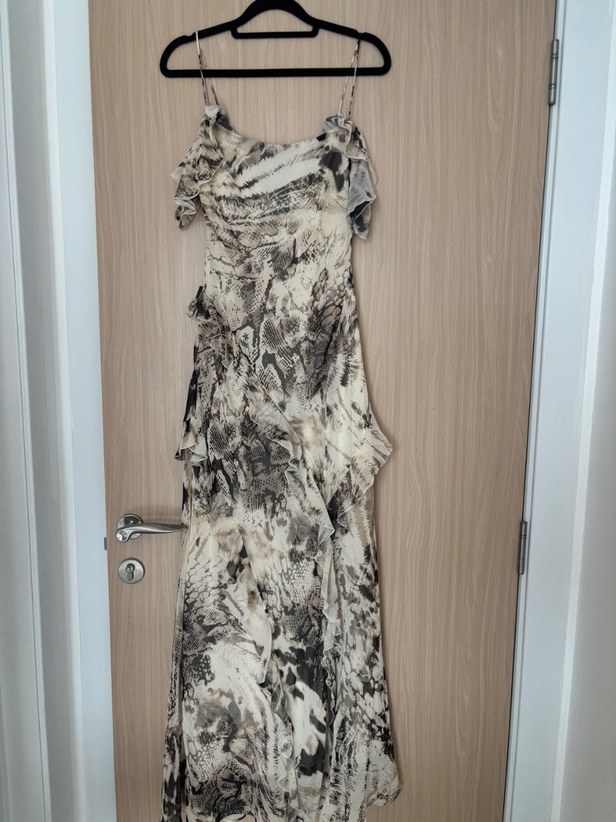 Mango Printed ruffle midaxi dress photo 2