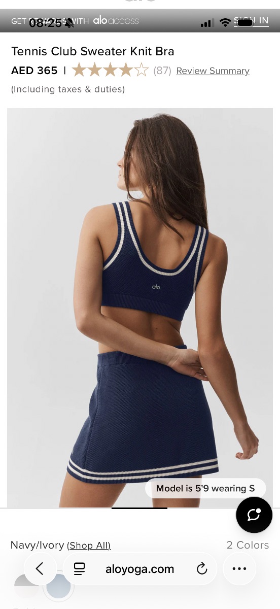 Alo Yoga Alo tennis knit set (top and skirt) photo 2