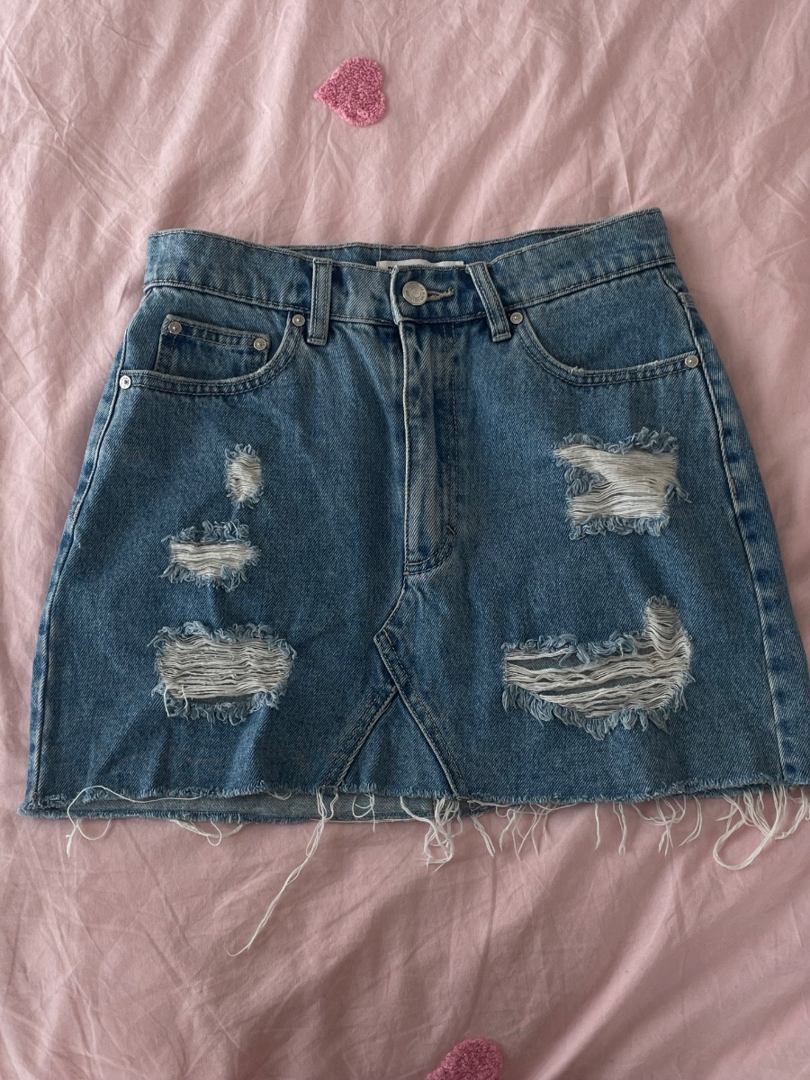 Pull&bear denim mini skirt