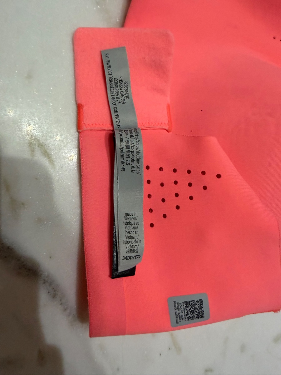 Victoria secret bra 34ddd sports bra top