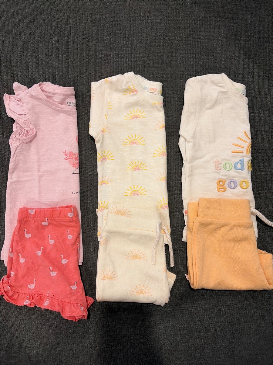 Primark 3 Outfit Bundle T-shirt and Short Sets