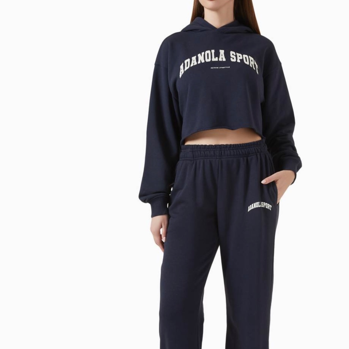 Adanola Raw Hem Cropped Hoodie photo 2