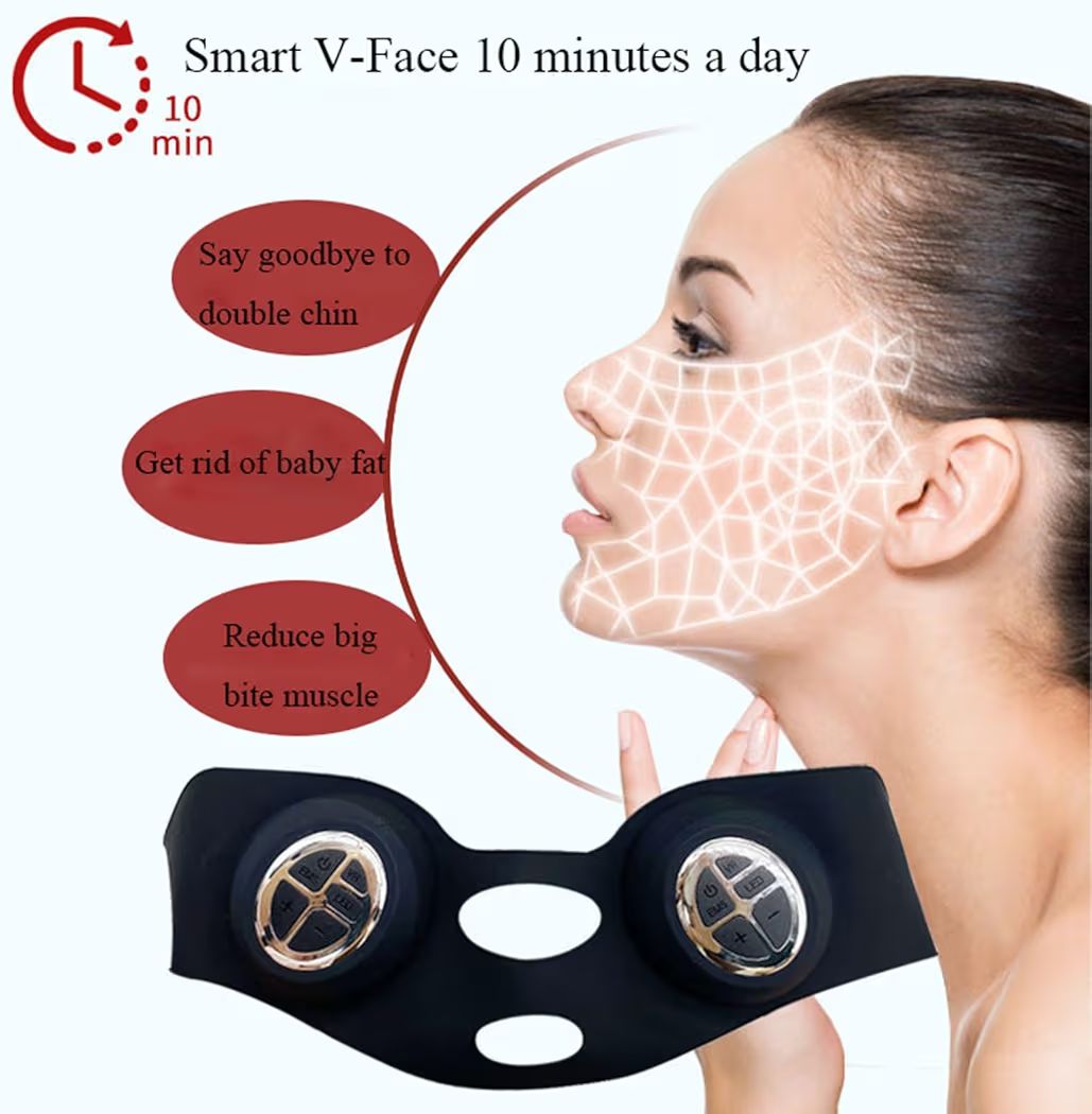 Electric Facial Mask EMS Microcurrent Vibration V-shaped photo 2