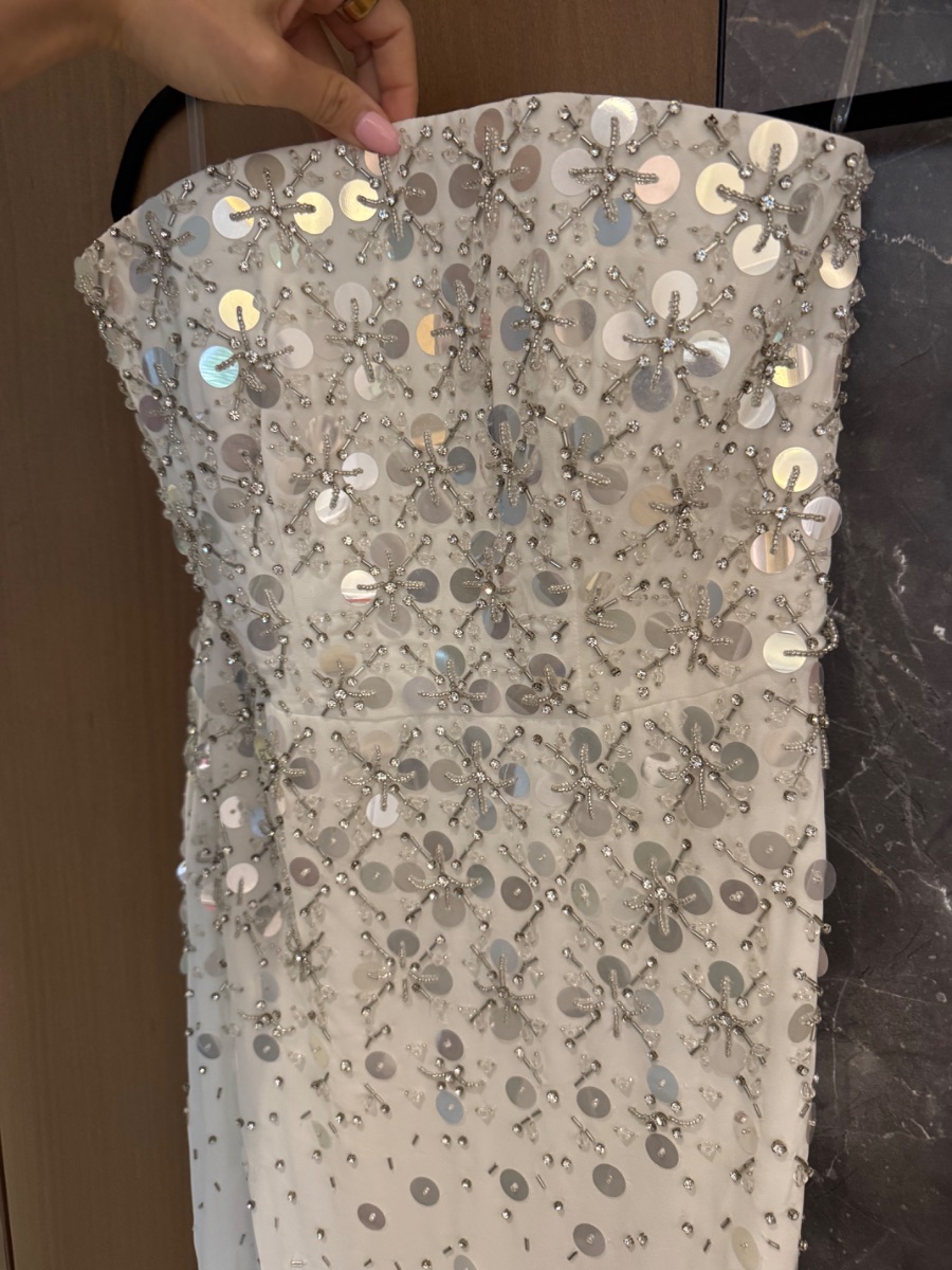 Oh Polly strapless sequin dress photo 2