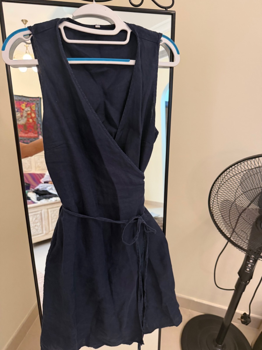 Mango Navy Wrap dress photo 2