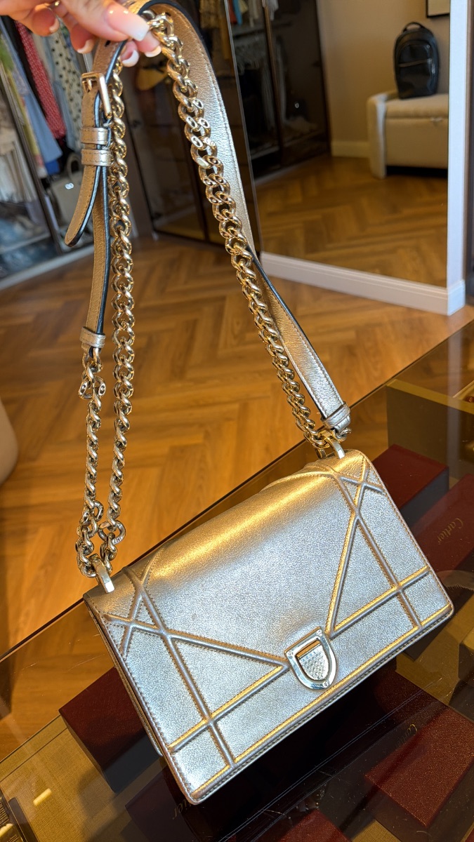 Dior diorama champagne gold bag