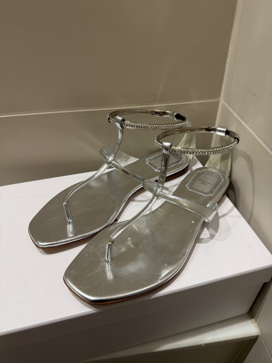 Christian Dior New silver sandals