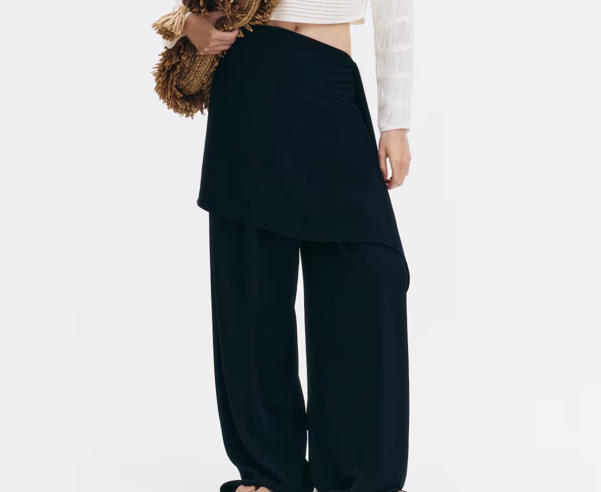 H&M TAILORED SKIRT-LAYERED TROUSERS