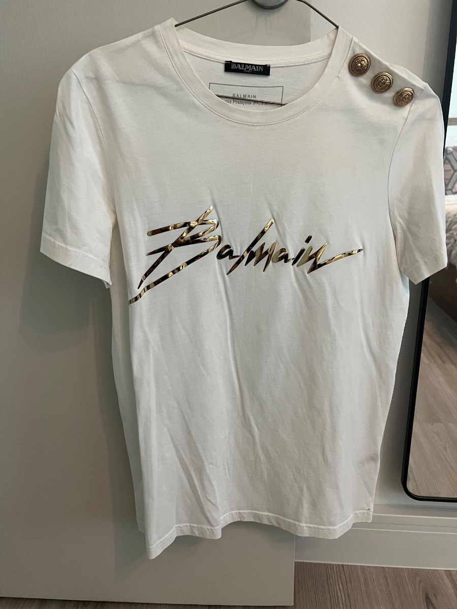 Balmain white tshirt size s