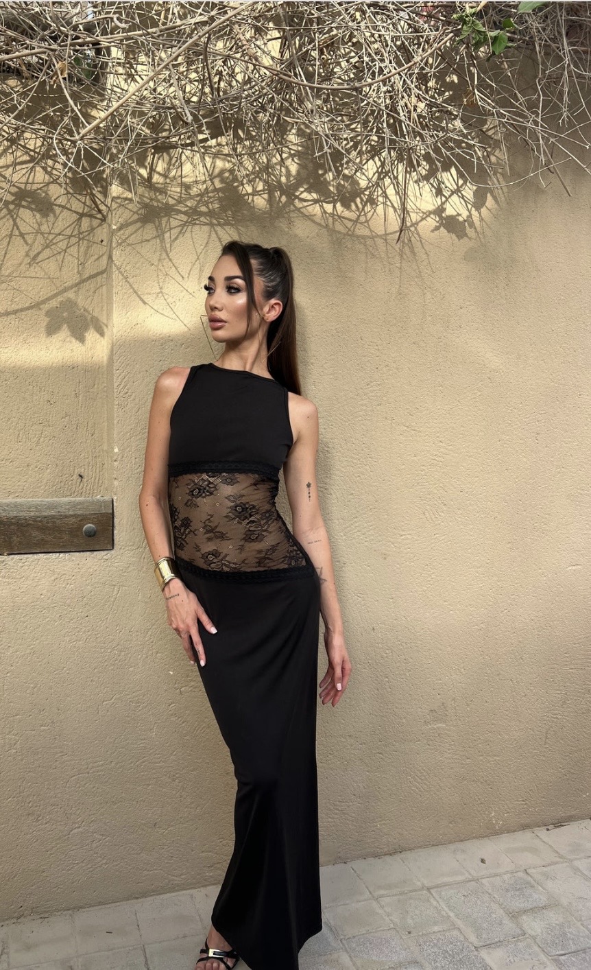 Love Lake Black Lace Cut Out Dress photo 3