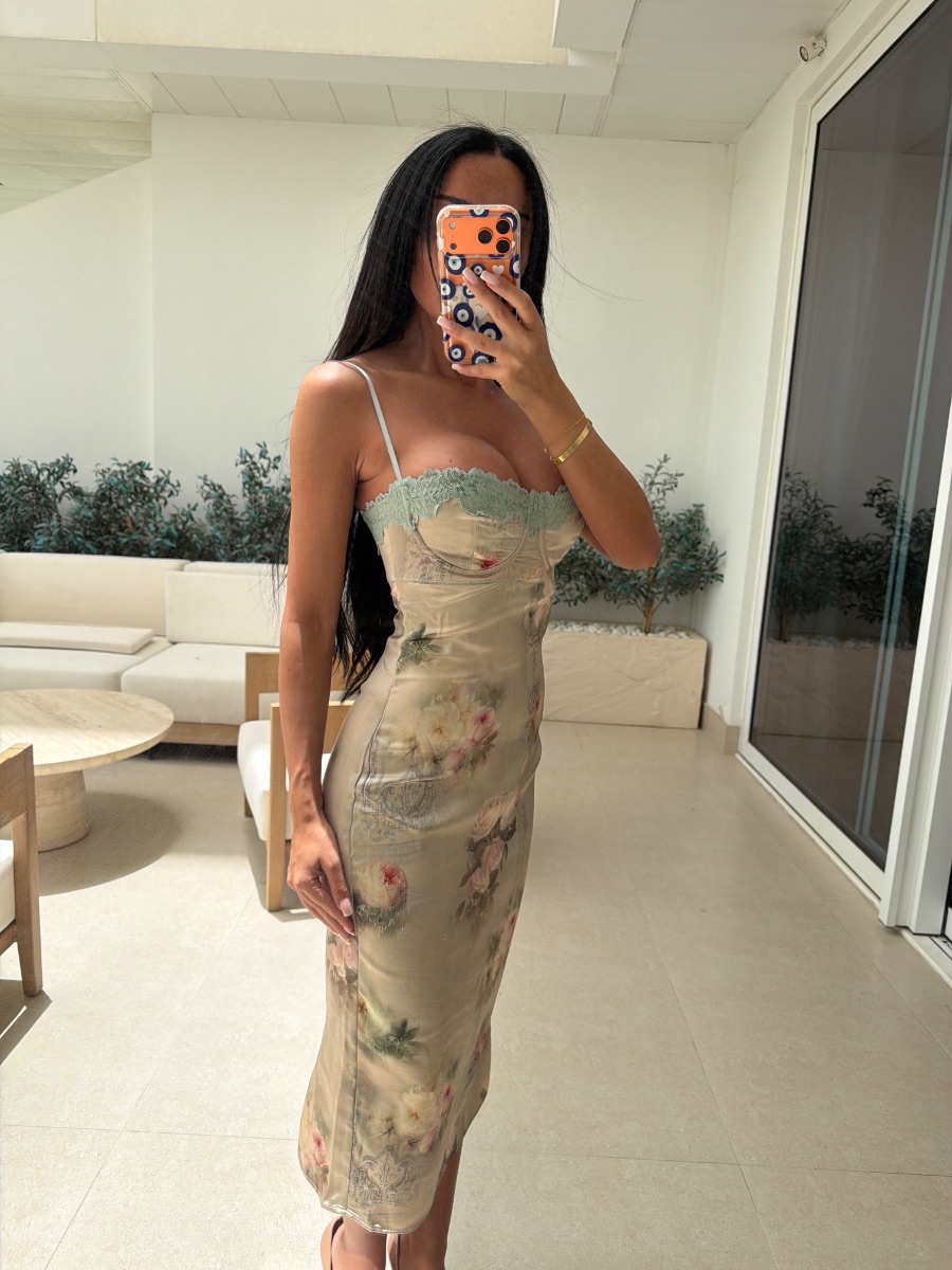 House of cb sage silk dress plus cup photo 2