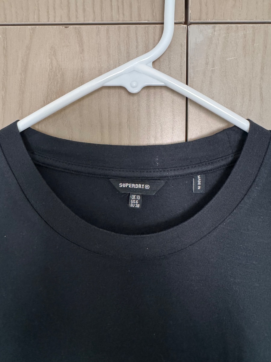 Superdry casual black short-sleeve drawstring waist dress photo 3