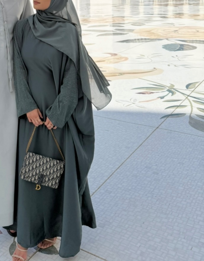 Naïf Souq Dark green/grey butterfly abaya photo 3