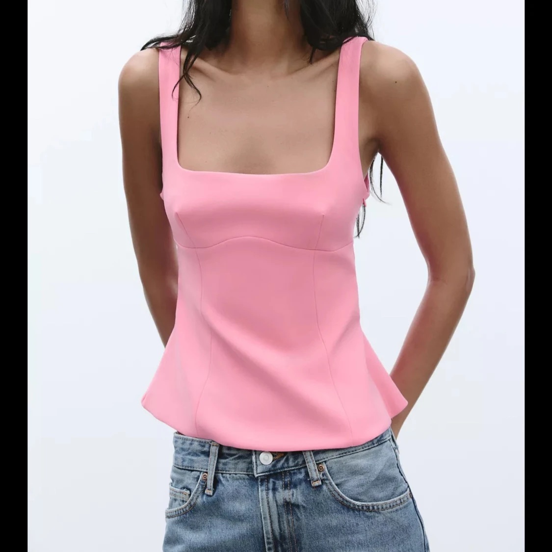 Zara Pink bow top photo 2